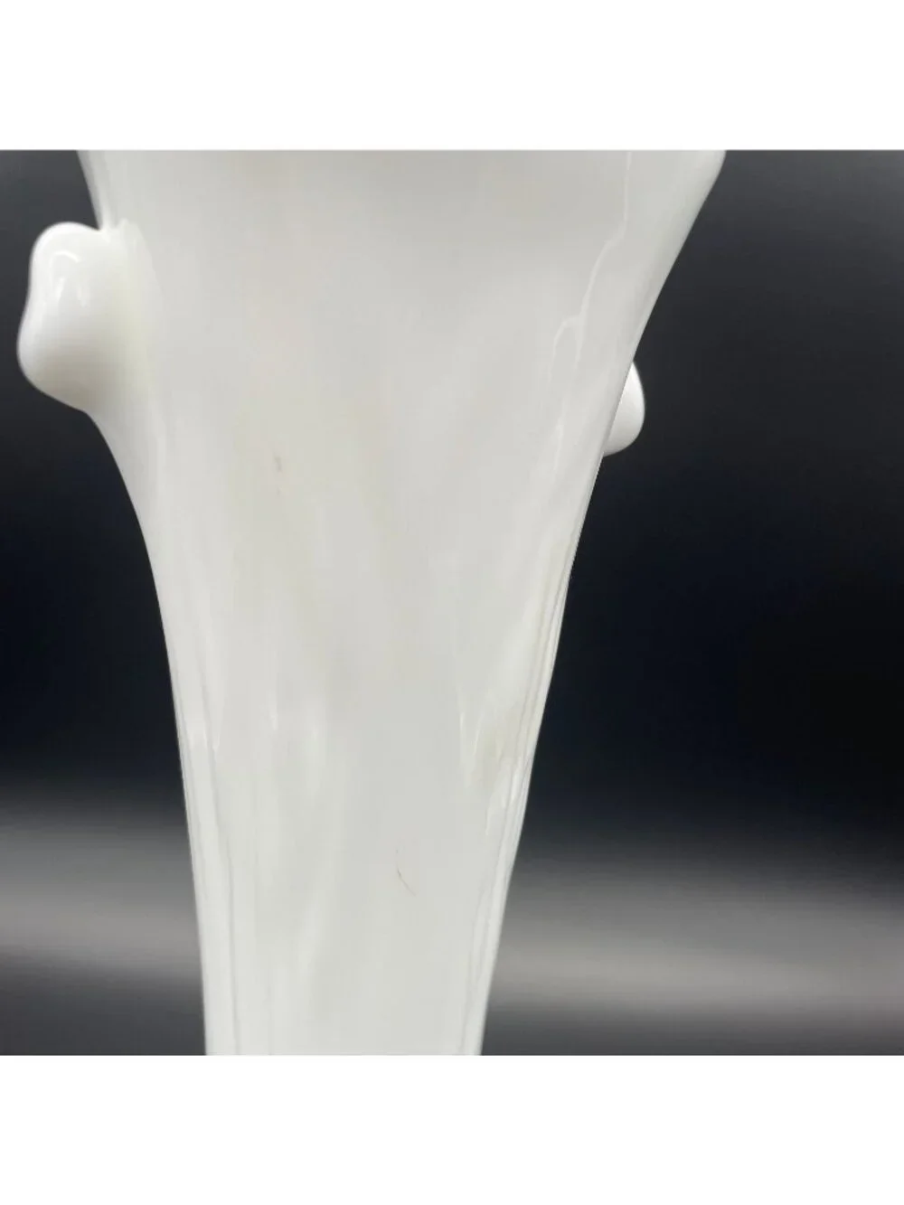 Vintage Swung Vase Tree Branch Milk Glass Stretch Imperial USA Mid Century Retro